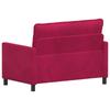 Sofa in Wine Red 126 x 81 x 87.5 cm Velvet