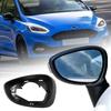Bil Exteriör Sidospegel Kåpa Ram Hållare Blank Glas Omkring Bakre Spegel Ram Tillbehör För Ford Fiesta MK7 09-15