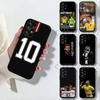 N-Neymar Jalgpall 10 Telefonikate Samsung Galaxy A13,21s,22,31,32,52,53,71,80,A91 jaoks Pehme Must Kest