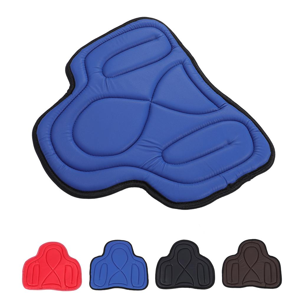 Saddle Pad PU Leather Close Fit Shock Absorbing Thickened Breathable Western Saddle Pad for Equestri