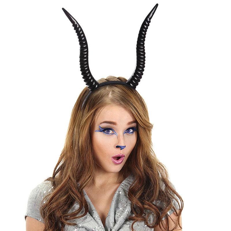 Gazelle Horn Headband Cosplay Props Fantasia Headwear Women Halloween Carnival Party Costume Accessories