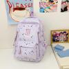 Cute Star-Print Nylon Backpack – Stylish & Lightweight School Bag for Girls, Teens, and Women