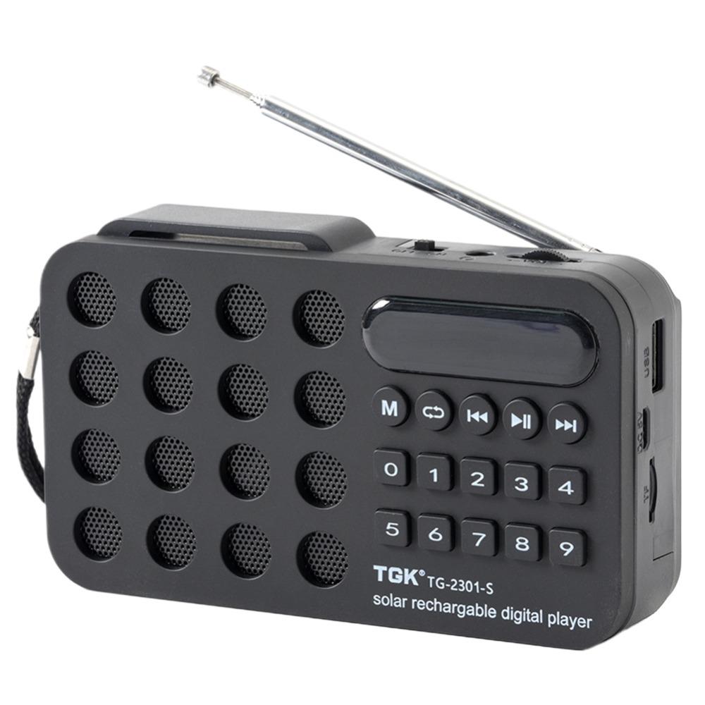 Rechargeable Mini Bluetooth Speaker Solar Charging MP3 Music Player Digital Radio Receiver