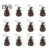 Festive Halloween Lights 12 Pcs LED Pumpkin Lantern, Spooky Hanging Lighted Indoor Night Light with Witch Hat for Outdoor Home Party Decor Lanterns
