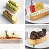 3Pcs Venting Hole Design Porous Cake Mousse Mold Silver Oval Tartlet Molds  Fruit Pie