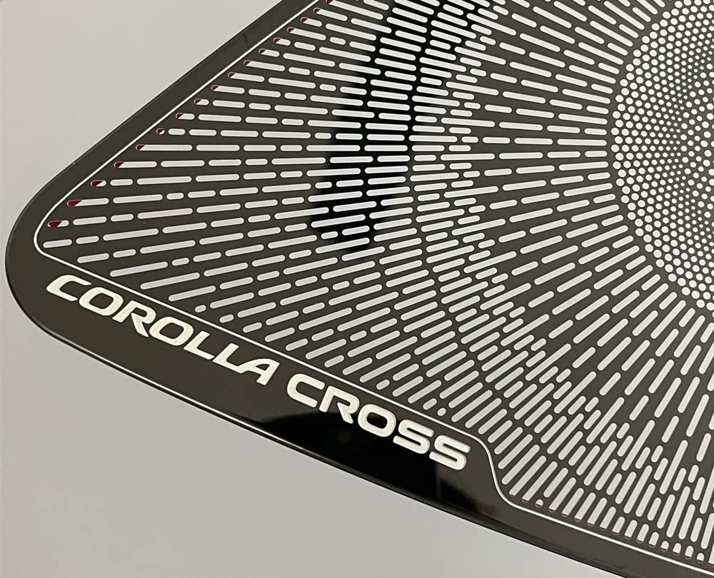 MEKOMEKO Stainless Steel Speaker Covers for the New Toyota Corolla Cross (September 2021 and later), 4-Piece Set, Black, CRS-YXKB