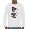 Frida Kahlo Sugar Skull Long Sleeve T-shirt Calavera Mexican Day of the Dead
