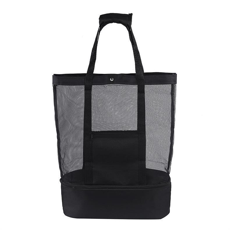 

Large Capacity Double-Layer Insulated Mesh Beach and Travel Storage Bag