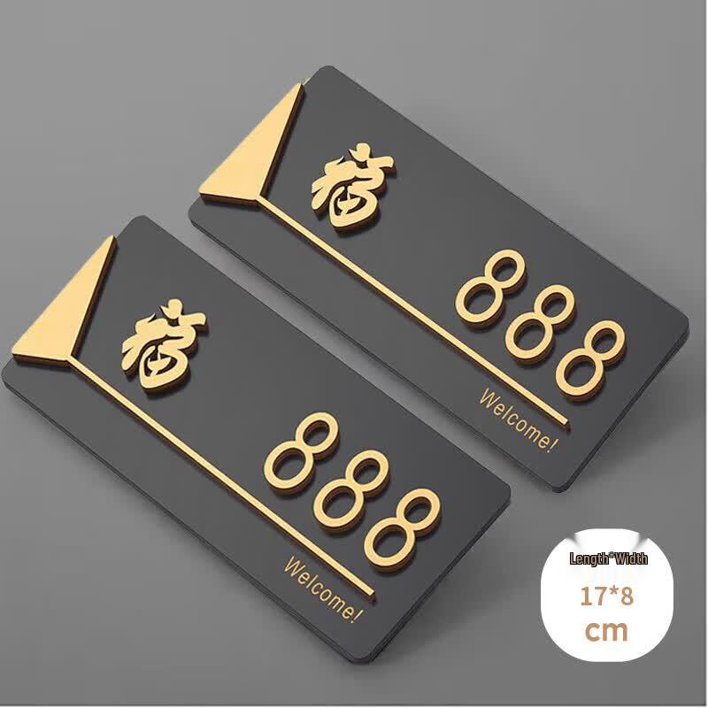 Placas de Puerta y Números de Casa Acrílicos Autoadhesivos