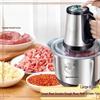 Stainless Steel Electric Meat Grinder & Dough Kneader - Multi-functional Kitchen Appliance for Garlic Paste & Chili