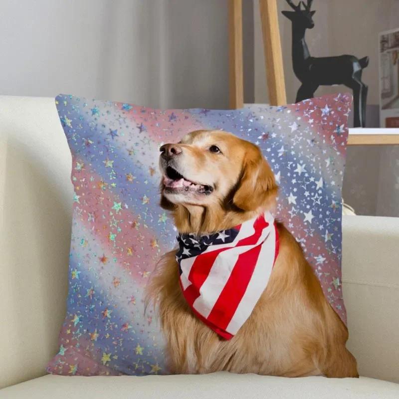 Golden Retriever Hund Kissenbezug Sofa Dekorative Kissenhülle Kissenbezug Heimdeko Großhandel