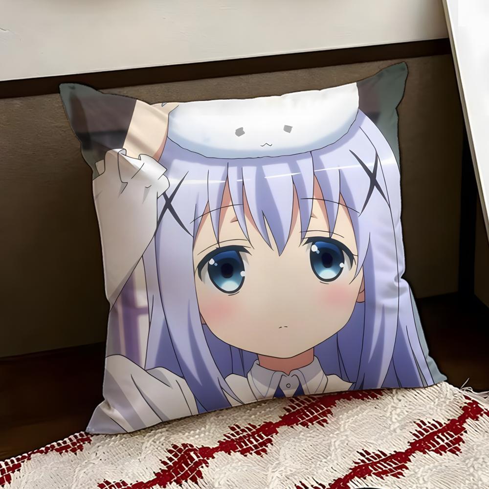 Cute Is the Order a Rabbit Cushion Cover Reversible Soft Durable Pillow Cover Home Car MultiScene Use for Daily Comfort