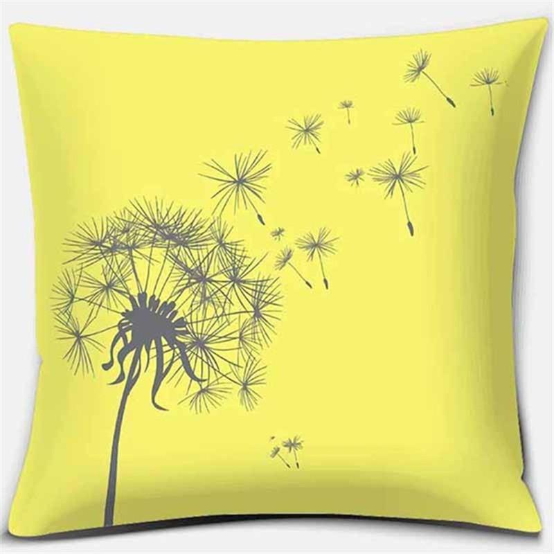 Bright Yellow Simple Geometric Series Pillow Gift Home Office Decoration  Bedroom Sofa Car Cushion Cover