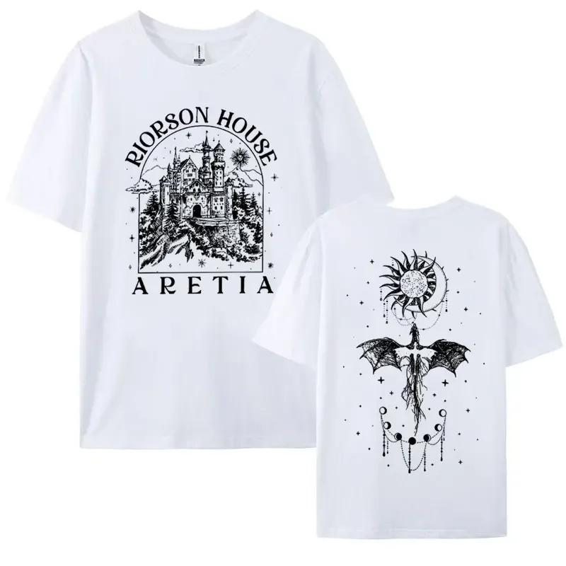 Xaden Riorson House Tshirt Iron Flame Dragon Rider Fourth Wing Emblem T Shirt Basgiath War Men Women Fashion Oversized Tshirts