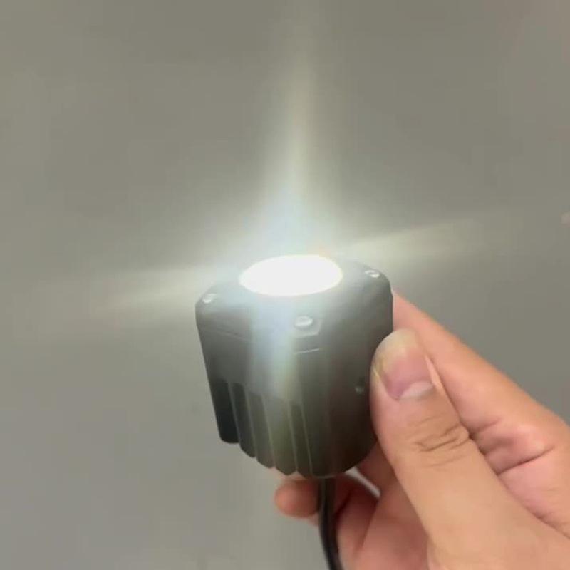 Motorcycle LED Headlight 15W Dual White Yellow Lighting IP67 Waterproof Aluminum Alloy Build Fits Most Standard Motorcycles