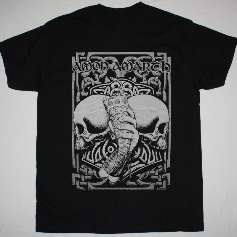 Vtg AMON AMARTH Band Short Sleeve Cotton Black T Shirt AG286 S