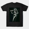 Men Black Print T-shirt Scream Movie No-Cut Transfer Paper Print Cotton Tshirt