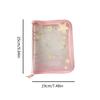 Clear Photo Album Case With Zippered Closures PVC Binder 6 Rings Cover For Kpop Fan Small Card Organization Protectors