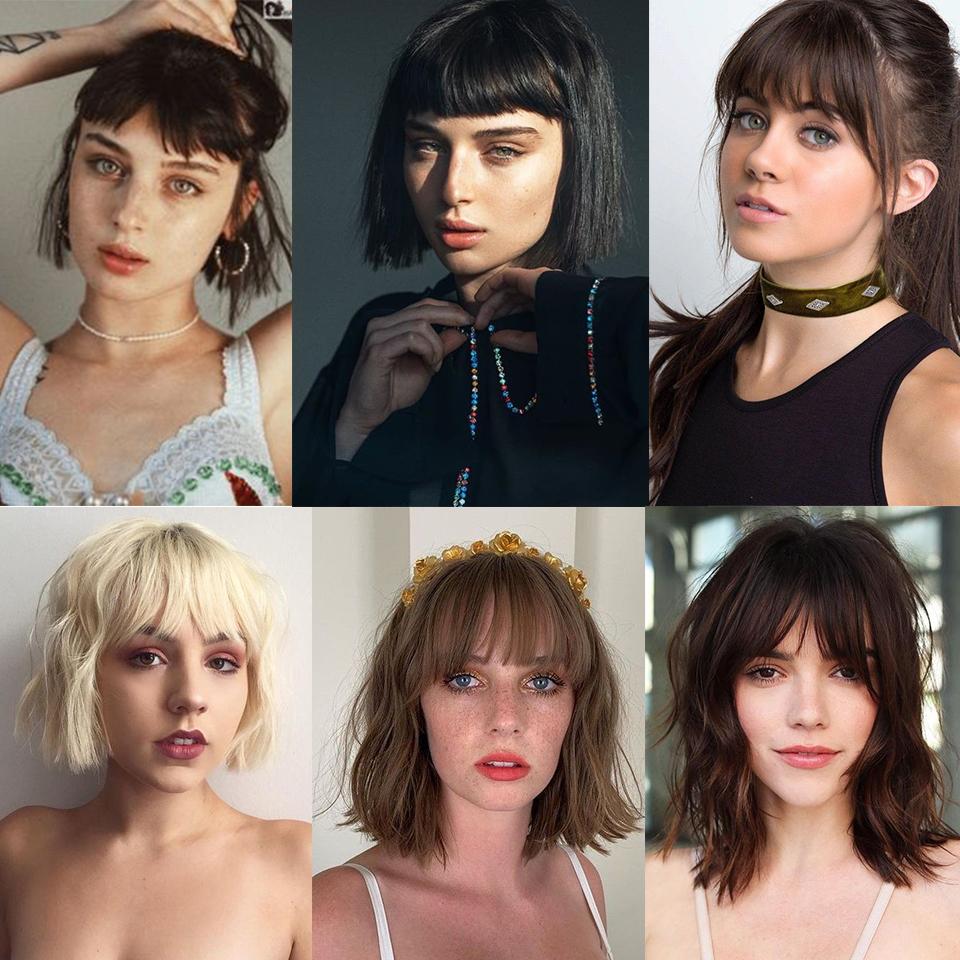 Nowe ładne dziewczyny do przedłużania włosów grzywka prosta peruka kawałek klip na klips z przodu włosy grzywka peruki syntetyczne niewidoczne grzywki czarny brązowy