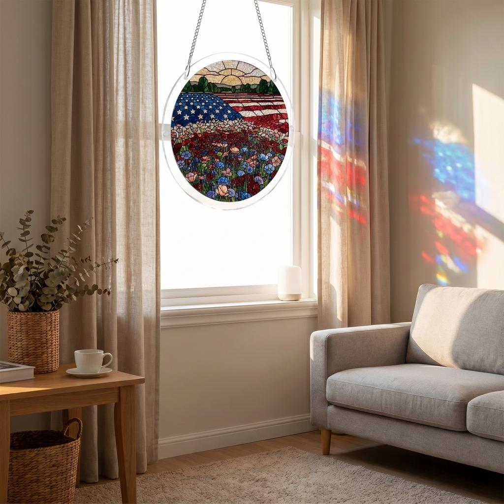 Acrylic Puzzle Window Hanging, Colorful Sunrise Sun Catchers Panel SunCatchers Puzzles Decor For Birthday Women, Men, Wife, Aunt, And Mom