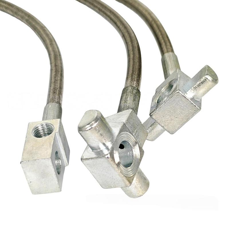 2PCS 24in Front Extended Stainless Steel Brake Lines 89340S For Chevy For C20 K10 K20 For GMC For C15 C25 K15 K25 1971-1991