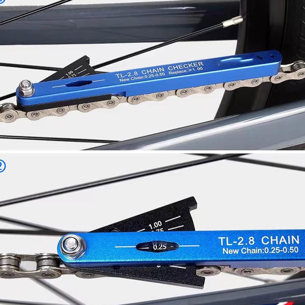 Bicycles Chain Tester Bike Chain Wear Indicator Chain Wear Checker Wear Gauge Bicycles Chain Measurement Tool for Bikes
