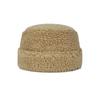 VARZAR VA Long Label Fleece Mongolian Bucket Hat Beige