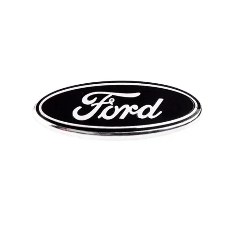 Sticker For Ford MK4 Taurus Escape Ecosport Edge Focus Ranger Mondeo Fiesta Kuga Fusion 58x22mm Alloy Car Steering Wheel Emblem