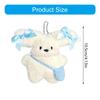 Cute Puppy Plush Toy Pendant Keychain Cartoon Big Ear Dog Dolls Figure Ornament for Backpack or Car Key Bag Charm Decors