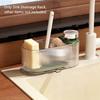 Transparent Sink Drainage Rack Plastic Sink Brush Holder Sink Storage Holder  Bathroom