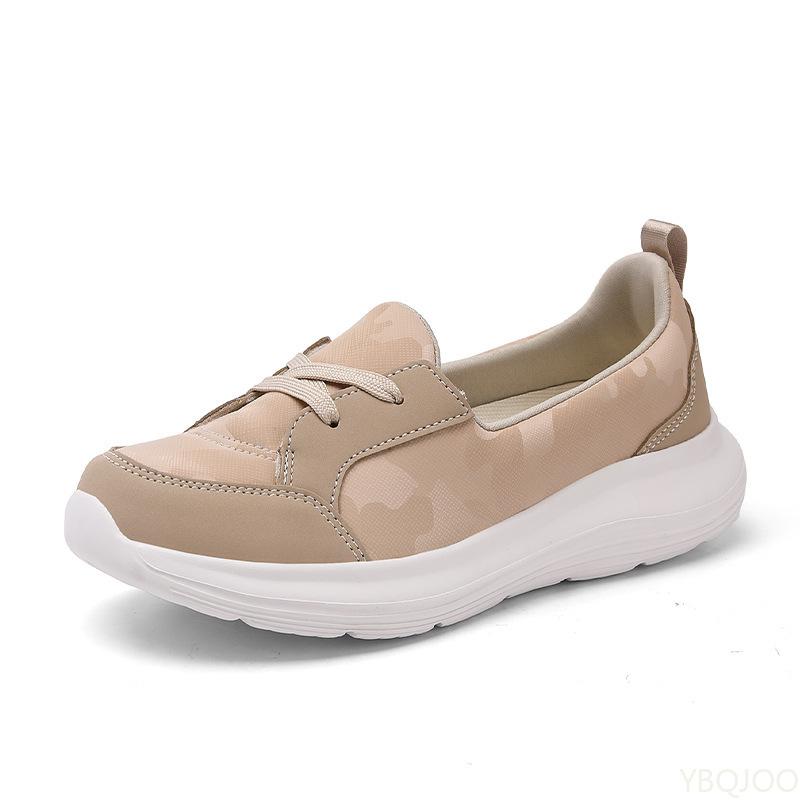 Large Size Lazy Women's Shoes Light Casual Flats Round Toe Lace Up Women's Singles Shoes Comfortable Breathable Flat Zapatos