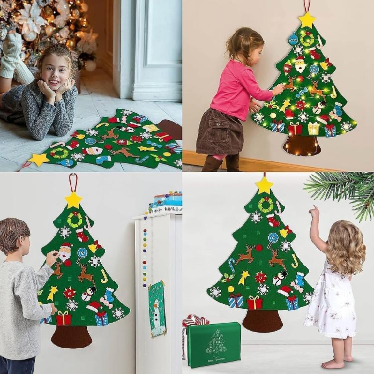 Holiday Felt Christmas Tree For Toddlers Parent Child Interactive Activity Home Wall Decoration for Preschool Classroom