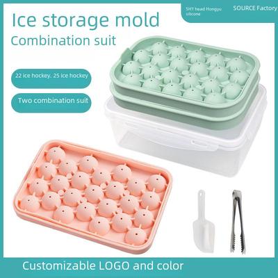Stampo in Silicone per Palline di Ghiaccio - Vassoio per Cubetti di Ghiaccio Rotondi e Scatola di Conservazione