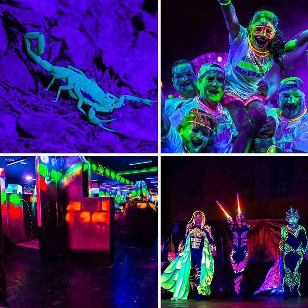 50W 100W LED UV Černá světla Stage Blacklight Ultrafialové záplavové světlo pro Halloween Xmas Dance DJ Disco Party Bar