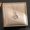 Women's Silver Titanium Steel Necklace with Micro-Inlaid Zircon - Elegant, Durable Clavicle Chain Jewelry