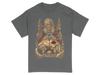 Fantasy Monsterbuch Schloss T-Shirt Einzigartiges Grafik-T-Shirt Gruseliges Novelty Shirt Geschenk für Buchliebhaber Horror-Fan Bekleidung Herren Kleidung