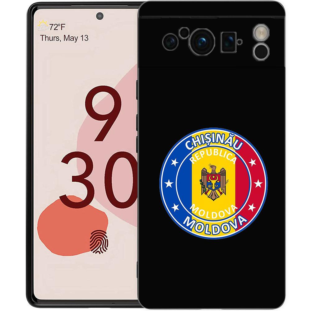 Für Google Pixel 10 Pro Handyhülle Pixel 9 Pro XL TPU Hülle Pixel 8 Pro 9A 8A 7A 7 6A 6 Pro Weiche Abdeckung Moldawische Flagge