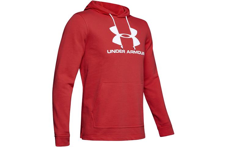 Under Armour Big Logo Sweatshirts Men s Red Hooded Moderate Regular 1348520-646 S