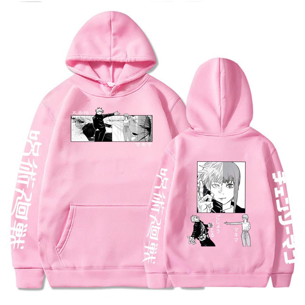 Jujutsu Kaisen Gojo Satoru Graphic Printed Hoodies Vintage Oversized Hooded Hip Hop Long Sleeves Hoodie Men Women Clothes