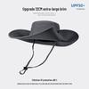 Unisex UV Protection Denim Sun Hat - Large Brim for Outdoor Hiking & Fishing