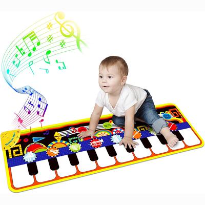 Muziekmatten voor kinderen met 25 muziekgeluiden, muzikaal speelgoed Peutermuziek Pianotoetsenbord Dansvloermat Tapijt Dierendeken Touch Speelmat Speelgoed voor baby