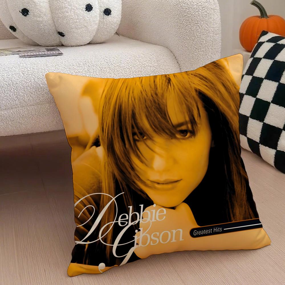 Debbie Gibson Pillow Case Anti-dustmite Pillowcase Invisible zipper silky short plush Sofa cushion cover