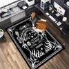 1PC Skull Dark Gothic Pattern printed Carpet Rug for Living Room Bedroom Home Sofa Decoration,Non-slip Floor Mat Floor mat