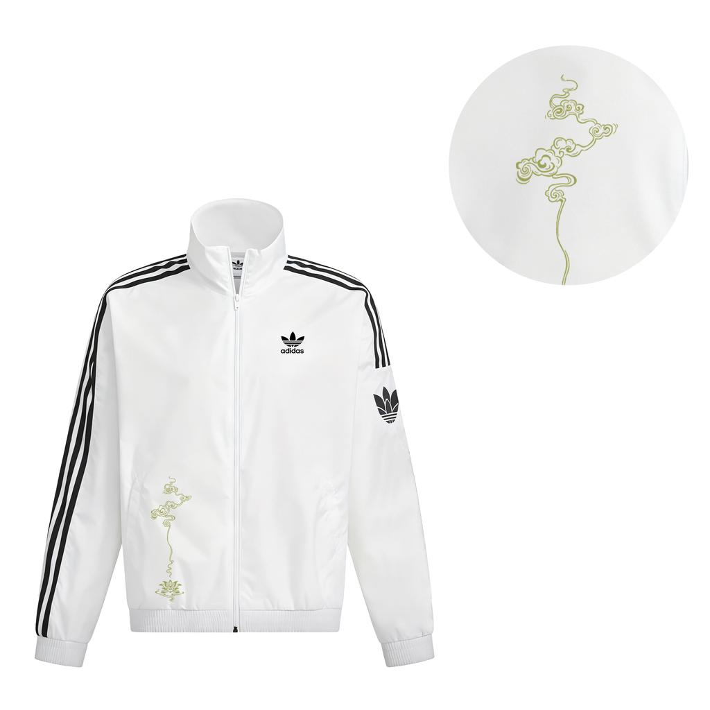 Adidas Originals RETRO TREFOIL Jackets Unisex Bright White Stand Colla