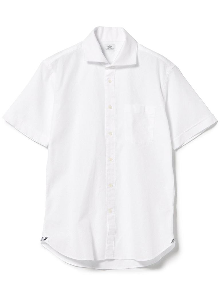 Beams Heart Men's S/S Shirt, Kalami Cutaway Collar, 2025 Spring/Summer (S-XL), White, Size L