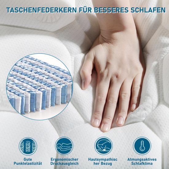 Foam Mattress Spring High Stability Friendly to Skin Better Support Sweat-wicking Bed Comfortable Relax Polyester Bedroom Queen Size Supplies