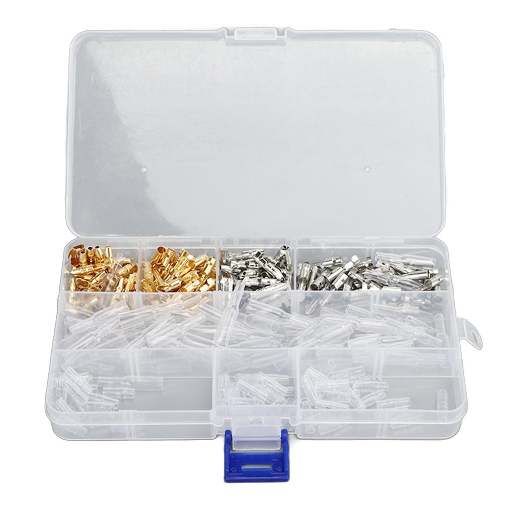 240Pcs Male Female Crimp Terminal Connector with Insulating Sleeve Cold Pressed Wire Terminal