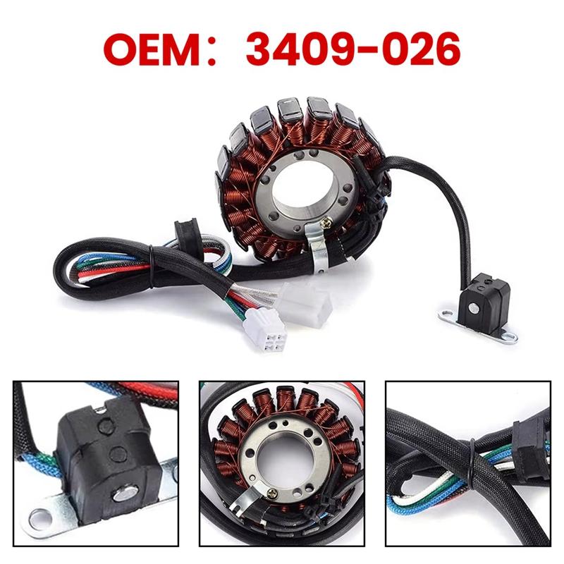 3409-026 Magneto Alternator Stator Coil For Arctic Cat DVX400 DVX 400 2004 2006-2008 32101-07G00-A58X как