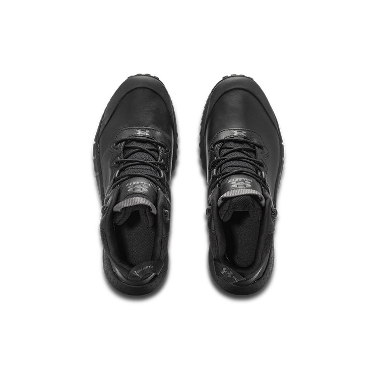 Under Armour Micro G Valsetz Mid Leather Waterproof Black Jet Grey Men 3024334-001