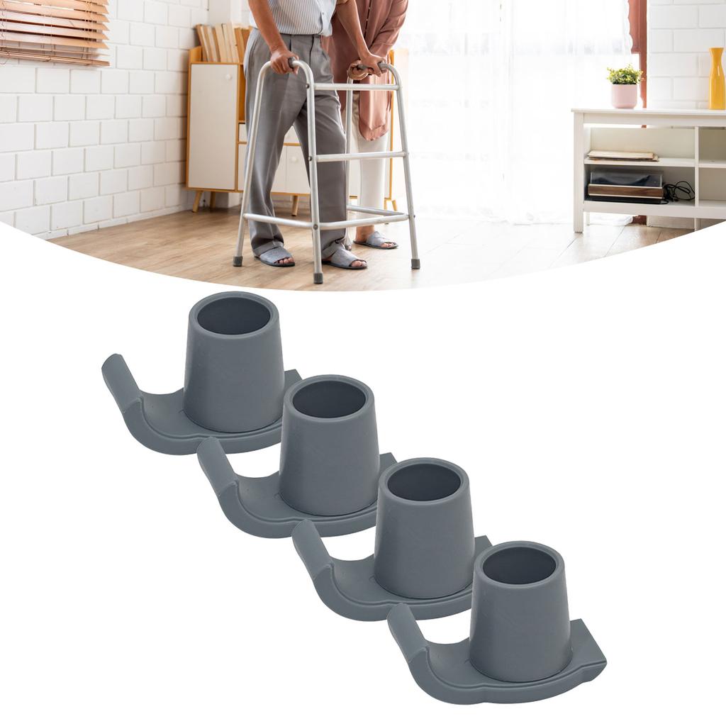 4 Pcs Walker Glide Skis Rubber   Walker Ski Glides Mobility Aid Accessory for Seniors